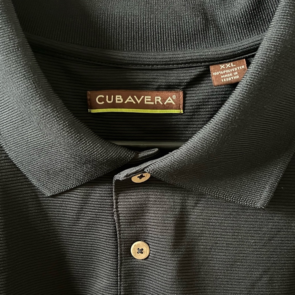 Cubavera Men’s Polo Shirt | XXL | Black | Collared | Like New - Picture 2 of 3